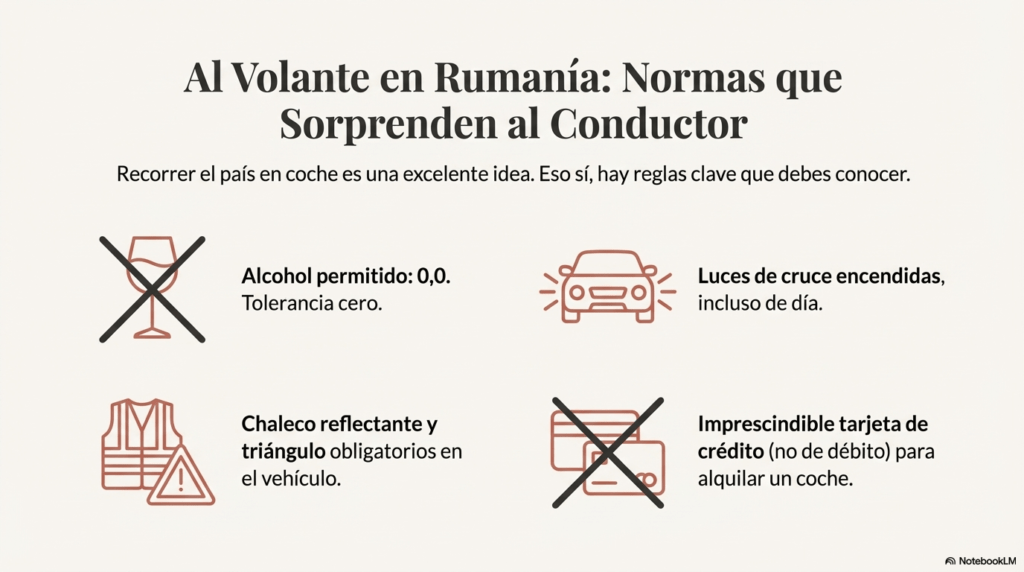 normas de conducción en Rumanía